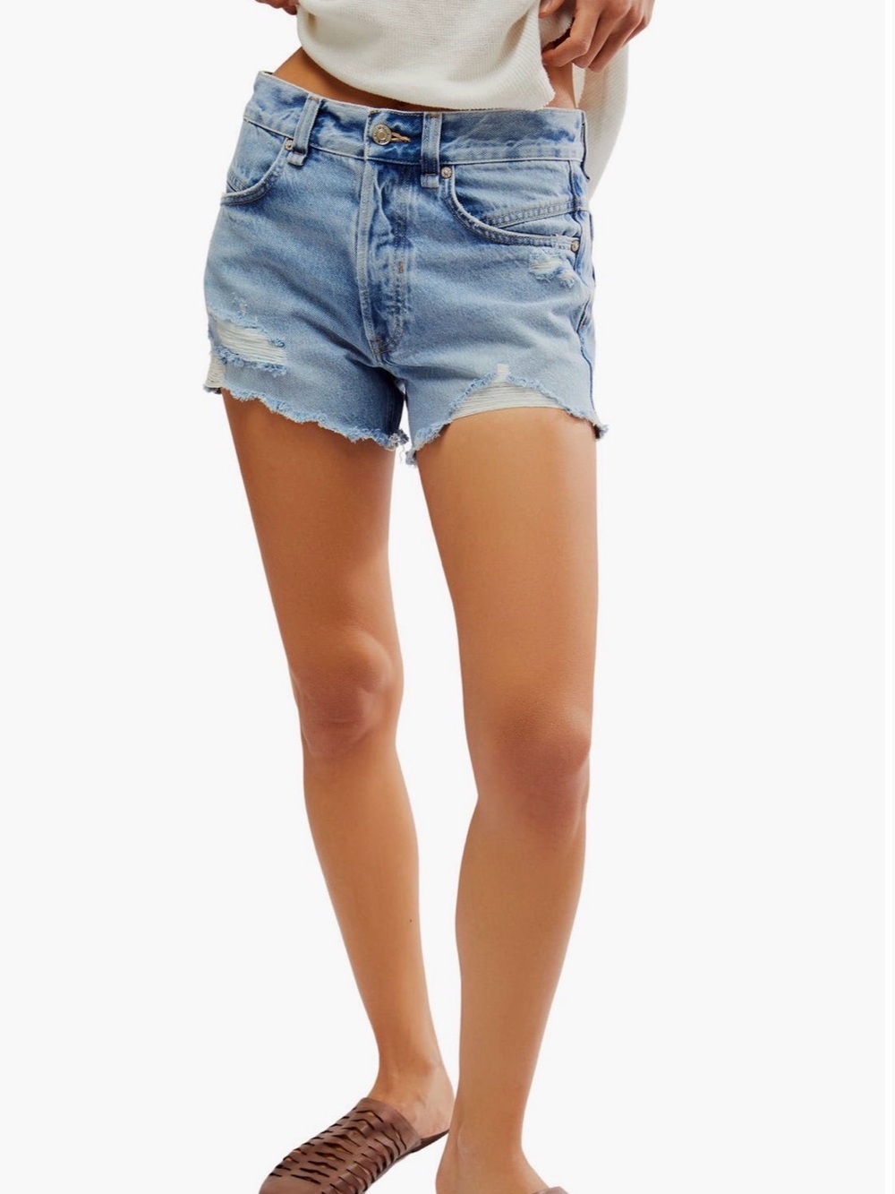 Free People Now Or Never Denim Shorts
